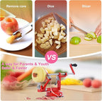 Apple Peeler, Slicer Corer Potato Peelers 3 In 1, Stainless Steel Heavy Duty - Image 4