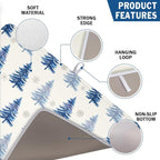 Winter Dish Drying Mat 18 x 24 Inch Blue Tree Dish Drying Pad Absorbent - Image 3