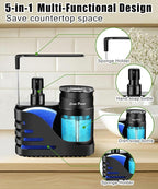 Kitchen Soap Dispenser Set, 4-in-1 Dual Hand and Dish Soap Dispenser - Image 5