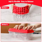 Silicone Ice Cube Tray with Leak-Proof Lid & Storage Bin - Image 3