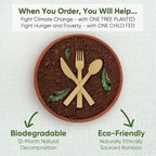 EcoPreps 100% Compostable Bamboo Cutlery Set Eco-Friendly, Biodegradable - Image 3