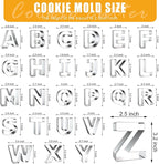 Letter Cookie Cutters Shapes Large 3 Inch - Image 2
