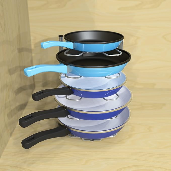 Simple Houseware Cabinet Pantry Pot and Pan Organizer Holder Rack - Image 5