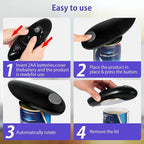 Electric Can Opener, Handheld One-touch Automatic Can opener, Smooth Edge - Image 4
