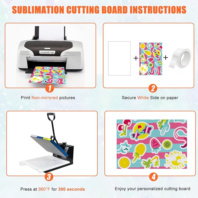 10 Pcs Sublimation Cutting Board Blanks, 11x8 Inch Tempered Glass Sublimation - Image 6