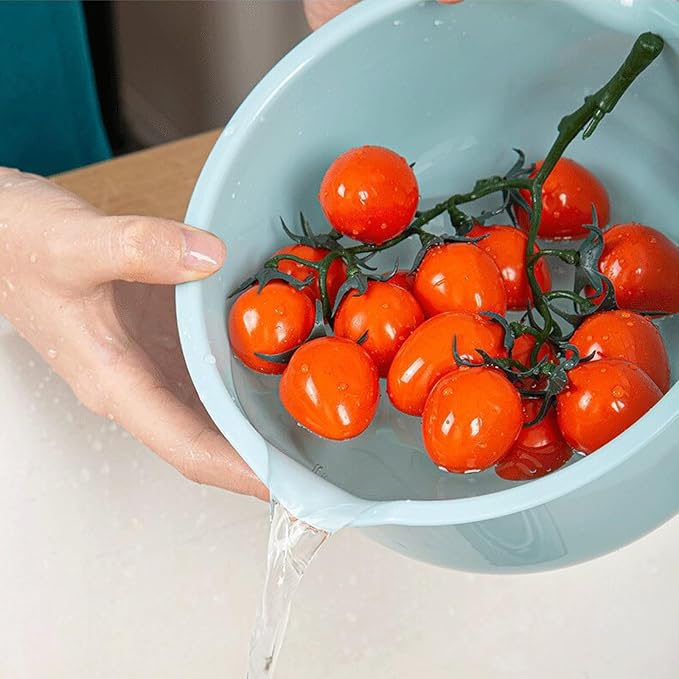 Set of 3 Mixing Bowls with Pour Spout-Nesting Design Saves Space - Image 5