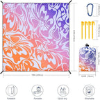WIWIGO Beach Blanket Waterproof Sandproof Beach Mat 79" X 83"/10'x9'for 2-8 - Image 2