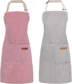 2 Pack Cooking Aprons Adjustable Bib Apron by Unknown