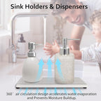 Diatomite Soap Dish, Water Absorbing Stone Tray, Kitchen Sink Organizer - Image 2