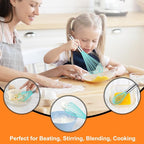 HOTEC 4 Pieces Silicone Whisks Set, Wire Balloon Whisks Egg Beater, Non-slip - Image 7