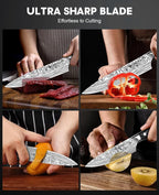 MOSFiATA 2Pcs Chef Knife Set, Sharp Kitchen Knife High Carbon German EN1.4116 - Image 6