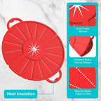 Silicone Splatter Screen for Frying Pan, Foldable Splash Guard, Heat-Resistant - Image 3