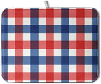 4th of July Dish Drying Mat Patriotic Buffalo Plaid Drying Mats by Kwlegh