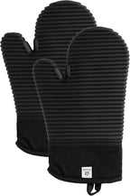 Extra Long Silicone Oven Mitts | Heat Resistant 500°F BPA-Free Food Grade by AH+Artisan+Home