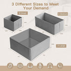 Criusia Drawer Organizer Clothes, 14 Pack Dresser Organizer - Image 3