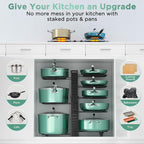 ORDORA Pots and Pans Organizer under Cabinet, 8 Tier Pot Organizers Rack - Image 8