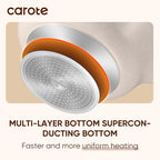CAROTE Hot Pot with Divider Double Flavor Divided Stockpot with Glass Lid - Image 5