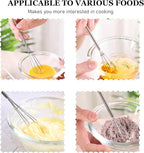 NileHome Mini Whisks Stainless Steel Whisk Set 5" 7" Kitchen Small Wisk Balloon - Image 3