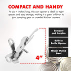 Chef Craft Select Butterfly Can Opener, 4 inches, Nickle Plated - Image 4