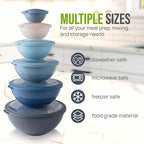 Zulay Kitchen 12 Piece Plastic Mixing Bowls - Image 3