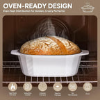 Enameled Cast Iron Dutch Oven for Bread Baking – 3QT Oval Round Heavy Duty - Image 3