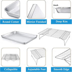 P&P CHEF 16 Inch Stainless Steel Baking Sheet - Image 3