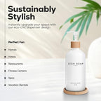 White Glass Dish Soap Dispenser - Image 2