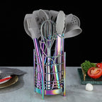 Rainbow Kitchen Utensil Holder for Kitchen Counter, Stainless Steel Utensil - Image 4