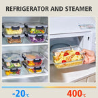 Liuruiyu 8 Pack 36OZ Glass Food Storage Containers - Image 6
