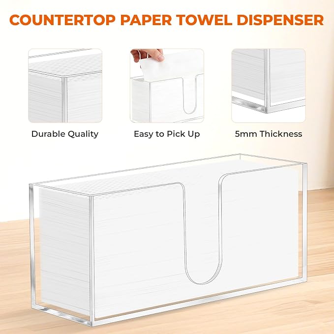 1PACK Paper Towel Holder, Countertop Paper Towel Dispenser Bathroom Paper Hand - Image 4