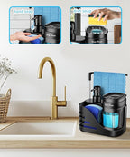 Kitchen Soap Dispenser Set, 4-in-1 Dual Hand and Dish Soap Dispenser - Image 2