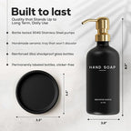 Luxury Glass Hand Soap Dispenser Bathroom Set by Brighter Barns - Image 3