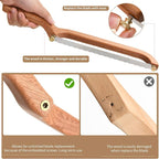 Uprichya Bread Knife for Homemade Bread Sourdough, Wooden Bread Bow Knife for - Image 4