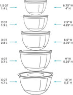 Belwares Mixing Bowls with Lids Set of 5 - Image 3