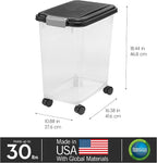 IRIS USA Airtight Dog Food Storage Container, Attachable Wheels, - Image 4