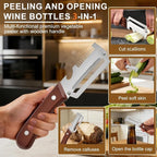 2PCS Multifunctional Vegetable Peeler, Upgrade 3-in-1 Wooden Handle Peelers - Image 2