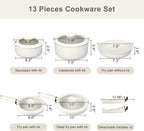 13 Pcs Pots and Pans Set, Nonstick Cookware Set - Image 2
