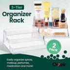 Oizeir Clear Spice Rack – 3-Tier Acrylic Organizer - Image 2