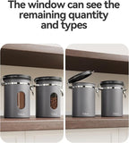 Veken Coffee Canister with Window, Airtight Stainless Steel Kitchen Food - Image 8