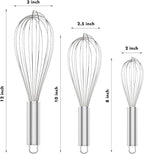 OYV 304 Stainless Steel Whisk Set, Dishwasher Safe Rustproof Metal Whisk - Image 6