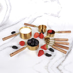 Collection 8 Piece Gold Measuring Cups Set and Measuring Spoons - Image 6