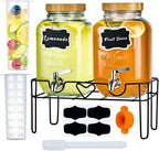 2 Pack1Gallon Glass Drink Dispenser by SHOREHAO