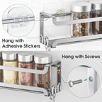 LUCYCAZ 4 Pack Wall Mounted Spice Rack - Image 5