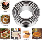 5 Pieces Biscuit Cookie Cutters Set, Stainless Steel Circle Round Cookie - Image 3
