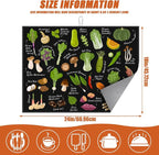 Vegetables Dish Drying Mat for Kitchen Counter Microfiber Absorbent Dish - Image 2