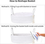 ABenkle Small Storage Basket, Jute Rope Woven Toilet Paper Tray Organizer - Image 8