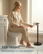 RARXTR Toilet Paper Holder Stand, Modern Bathroom Free Standing Toilet Paper - Image 5