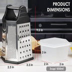 Box Grater, Cheese Grater Shredder Stainless Steel - Image 6