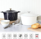 MARTHA STEWART Gatwick 7-Quart Enamel Cast Iron Dutch Oven Pot - Image 5