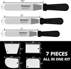 Anaeat Icing Spatula, 3 Pieces Professional Angled Offset Frosting Spatulas - Image 7